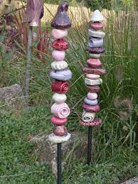 Ob begehbarer kleiderschrank oder holunderblütensirup: Ausgefallener Gartenstecker Stele Aus Keramik Pflanzenstecker Gartenstecker Stehlen Garten