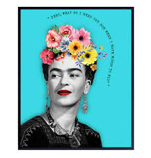 Order your favourite wall sticker easily online. Amazon Com Frida Kahlo Wall Art Poster Print 8x10 Modern Art Motivational Quote For Bedroom Bathroom Bath Home Office Inspirational Pop Art Handmade