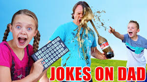Sneaky Jokes On Dad Funny Pause Challenge Kids Fun Tv Youtube In 2020 Jokes Funny Kids Kids Tv