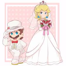 Peach's veil and peach's wedding dress. ãƒãƒ§ã‚³ãƒŸãƒ« Chocomiru On Twitter Wedding Outfit Mario And Princess Peach To Celebrate Super Mario Odyssey S 2 Year Anniversary