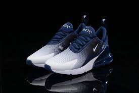 Nike Air Max 270 Flyknit Spectrum Navy Blue White Men S Casual Shoes In 2020 Nike Shoes Air Max Mens Nike Shoes Nike Air Shoes