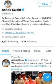 Ashok Swain On Twitter No
