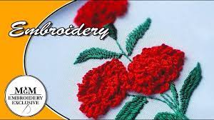 Hand Embroidery Carnation Flowers Vyshivka Gvozdiki Brazilian Embroidery Embroidery Flowers Embroidery