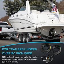 Amazon.com: 16AWG 4 Pin 5 Wire Trailer Wiring Harness 26ft for Rewiring  Trailer Both Sides Tail Lights, Wishbond Trailer Light Kit 4 Way Flat 5  Wire Trailer Plug with Nylon Mesh Tube Protection : Automotive