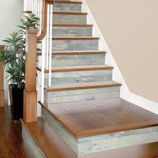 You get called back because it is driving the ho nuts. Nuwallpaper Multi Color Beachwood Wallpaper Nu1647 The Home Depot Stairs Design Stair Remodel Diy Stairs