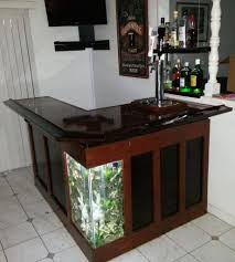 Home Bar Build With Aquarium Rotating Tap Tower And Fermentation Chamber Home Bar Designs Bars For Home Basement Bar Designs