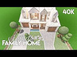 I was so excited to use the brand new cabinets and counters from the new bloxburg update! Aesthetic Family House Bloxburg Build Youtube