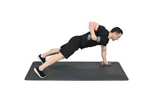The dumbbell renegade row is a great exercise for your back, arms, and core. Dumbbell High Plank Row Left Sworkit At Home Workout And Fitness Plans