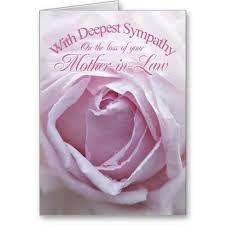 With Deepest Sympathy On The Loss Of Your Mother In Law Mother Card Beautiful Pink Roses Sympathy Cards