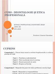 Profesii i profesionalism societile moderne snt societi profesionale. Curs Deontologie Si Etica Profesionala