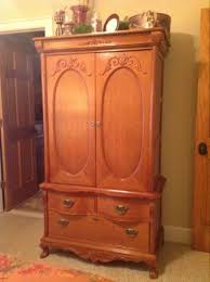 Keep clothing neatly organized with bedroom wardrobes and armoires in a variety of sizes, styles and interior organization options to fit your space and budget. Lexington Victorian Sampler Collection Armoire Entertainment Center Excellent Condition Back Intact Lexington Furniture Victorian Furniture Bedroom Tv Wall