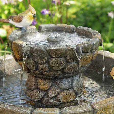 Bird bath slow drip