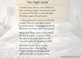 One Night Stand All Types Of Poetry One Night Stands Funny Poems Poetry