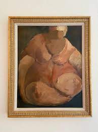 MARILOU HOGEBOOM VINTAGE 1970'S PORTRAIT PAINTING WOMAN MODEL NUDE  ABSTRACT BBW | eBay