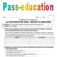 Déjà utilisé au cm1, mieux vaut ne pas multiplier les repères (visuels) pour la mémorisation des terminaisons de ce temps si complexe. Concordance Imparfait Passe Simple Cm2 Bilan