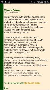 Mirror In February Thomas Kinsella This Or That Questions Wordsmith Poems