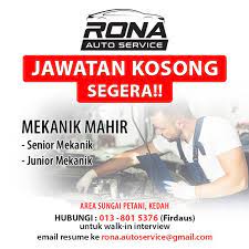 We did not find results for: Jawatan Kosong Sungai Petani Mekanik Rona Auto Service Facebook
