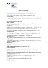 Fundação getulio vargas / ebape. Serie Cadernos Ebape 1 Formacao Do Ebape Fgv