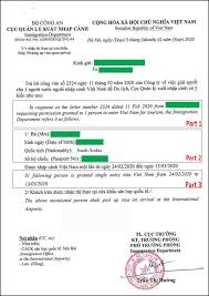 If you are a u.s. Vietnam Visa On Arrival What Is The Vietnam Visa Approval Letter