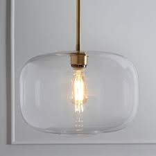 Round Large Glass Pebble Shade Pendant