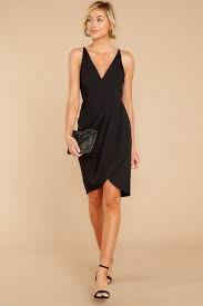 Be Fiercely You Black Dress Wrap Dress Short Black Dress Outfits Black Dress