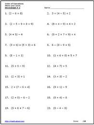 Use These Free Algebra Worksheets To Practice Your Order Of Operations Algebra Worksheets Pre Algebra Worksheets Free Math Worksheets