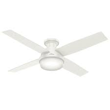 Get 5% in rewards with club o! Hunter Dempsey 2 Light 52 Led Indoor Flush Mount Ceiling Fan In Fresh White Lightsonline Com