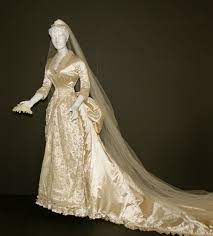 Darien Historic Dress Wedding Gown Two Piece Silk Satin Dress C 1883 423 Hipster Dress Womens Vintage Dresses Wedding Gowns