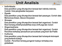 Unit analisis merupakan topik yang relevan bagi setiap riset sosial walaupun implikasi yang paling nyata dapat. S0192 Metode Penelitian Dan Penulisan Telnik Sipil Pertemuan 7 Ppt Download
