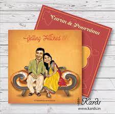 Two States Movie Poster Invitation To Show The Couple S Story What Can Be M Cartoon Wedding Invitations Caricature Wedding Invitations Wedding Card Messages
