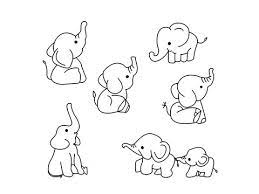 3 180 Best Baby Elephant Outline Images Stock Photos Vectors Adobe Stock
