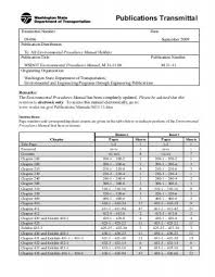 publications transmittal the washington state department