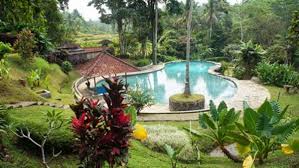 Raka, ayah dan teman teman ayah berendam di pemandian. Air Panas Penatahan Tabanan Daya Tarik Jam Buka Tiket Masuk