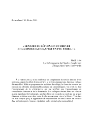 Maybe you would like to learn more about one of these? Le Sujet De Reflexion Du Brevet Et La Dissertation C Est Un Peu Pareil Docsity