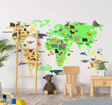 Stickers Carte Du Monde Notre Catalogue Tenstickers