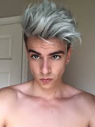 As grey hair becomes more prominent on a man's head, the appearance of thinning will also follow suit. Men S Merman Hair Pastel Mens Hair Colour Men Hair Color Silver Hair Men