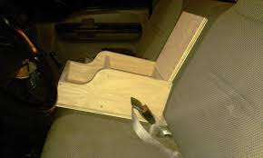 You can stick your hand in the cup holder and just pull up. Truck Center Console By Bill1225 Lumberjocks Com Woodworking Community