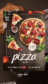 Digital Illustration Pizza Flyer Pizza Flyer Flyer Comida Rapida Flyer Minimalista Yoga Flyer Flyers Cre In 2020 Pizza Menu Design Pizza Flyer Food Menu Design