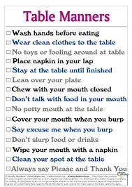 Good Table Manners Good Table Manners Etiquette Table Manners Manners For Kids Etiquette And Manners