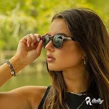 Rio Ray Coronado Sunglasses With A Brown Stripe Frame And Smoke Green Lens  : Buy Online at Best Price in KSA