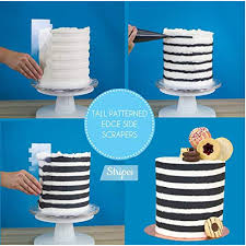 Pme Tall Patterned Edge Side Scraper Stripes Decorating Combs Cake Decorating Butter Cream Cake Cover