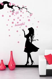 Baby Wall Decals Lady Flowers Walltat Com Art Without Boundaries Baby Wall Decals Simple Wall Paintings Wall Painting Decor