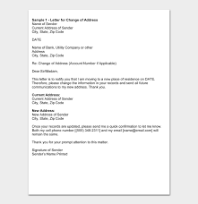 Notice of first quarter accounts. How To Write A Change Of Address Letter Format Samples