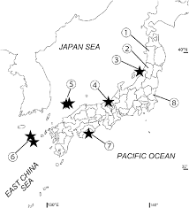 Yamaguchi, japan traffic map, road conditions: Distributional Map Of Atopocottus Tribranchius 1 Akita Prefecture 2 Download Scientific Diagram
