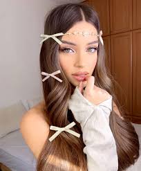 JeVenis 10 piezas rosa blanco lazo de la cinta del pelo clip pinza de pelo  con