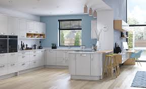 Modern grey kitchens images open. Zola Gloss Light Grey