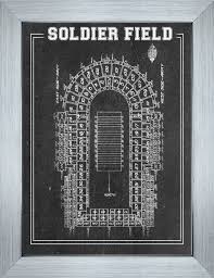 Print Of Vintage Soldier Field Seating Chart On Photo Paper Matte Paper Or Canvas