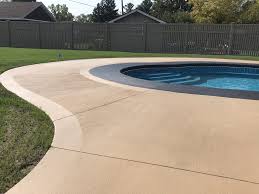 We think they'll give your poolside some flair. Concrete Pool Deck Color Ideas Inspiration Direct Colors