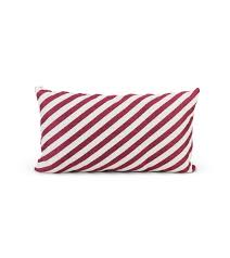 Coussin d'extérieur rayures bordeaux - Massimo