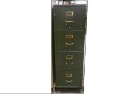 Vintage shaw walker legal 3 drawer fireproof safe file cabinet. Shaw Walker One Hour Fireproof Safe Filing Cabinet 4 Drawer Class D